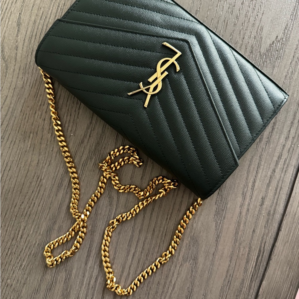 Yves Saint Laurent Black Quilted Leather Chain Bag